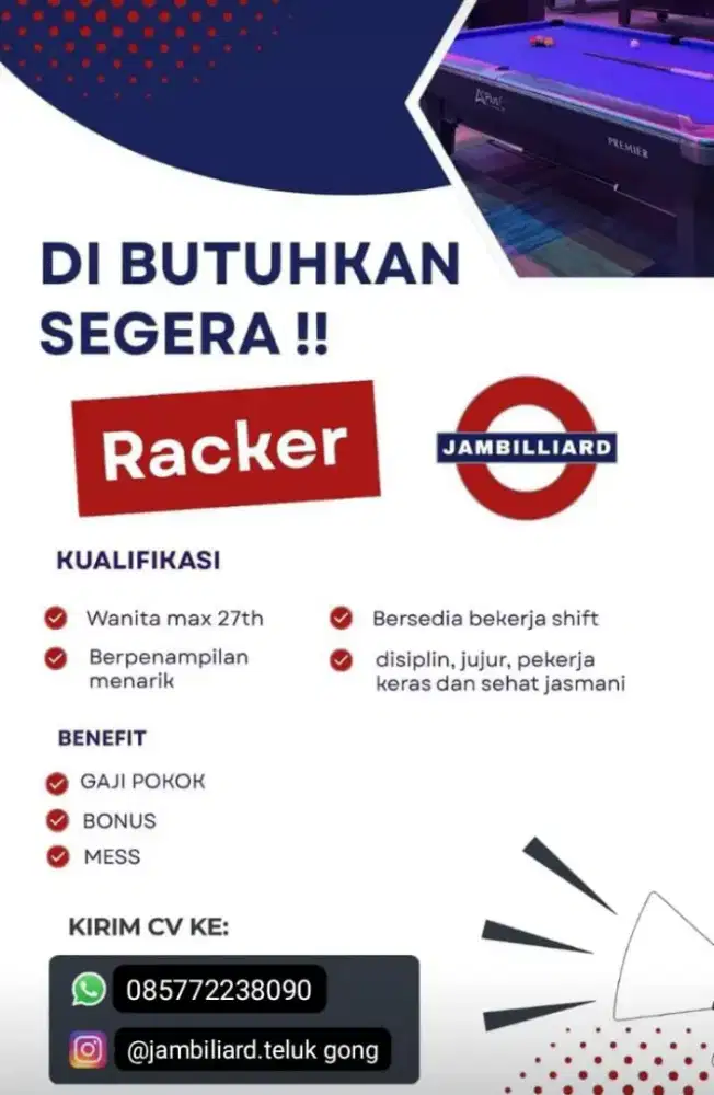 Loker Racker Bliard