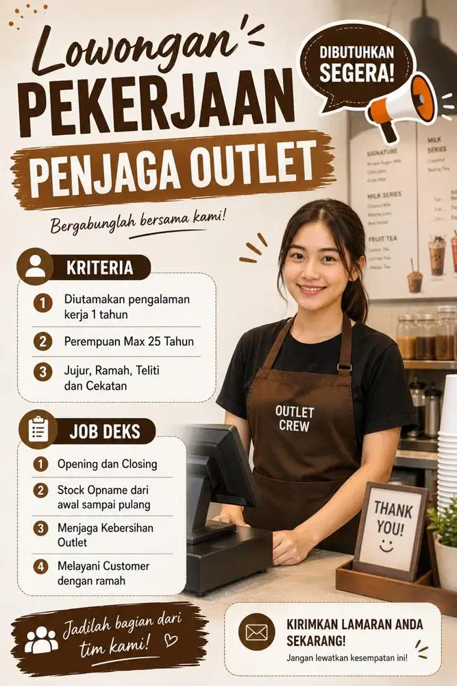 Lowongan Pekerjaan Penjaga Stand Outlet