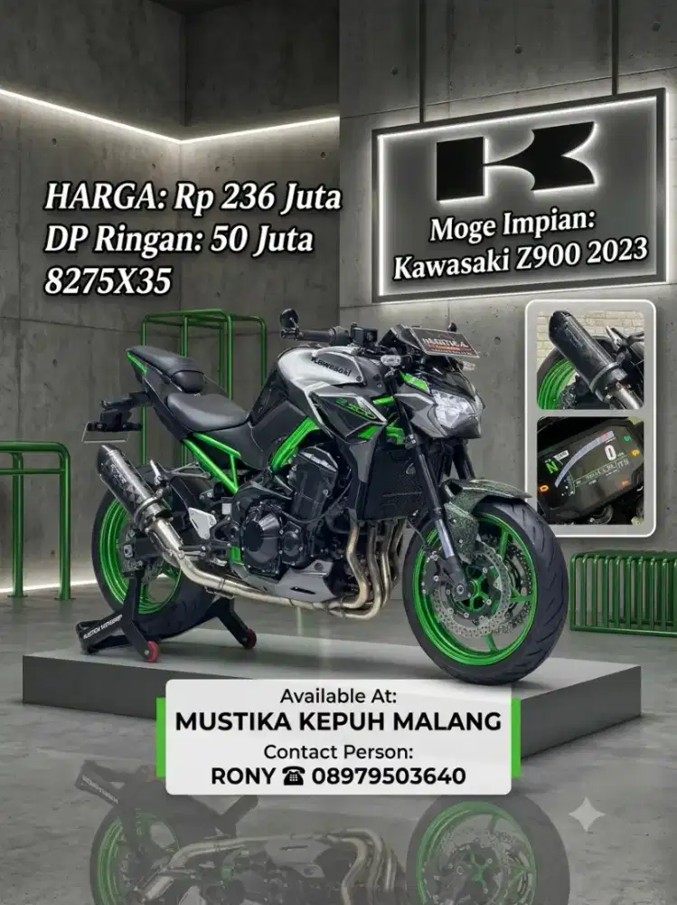 READY‼️KAWASAKI Z900 TH 2023 SUPER MULUS DP MULAI 50JTan. RONY MUSTIKA