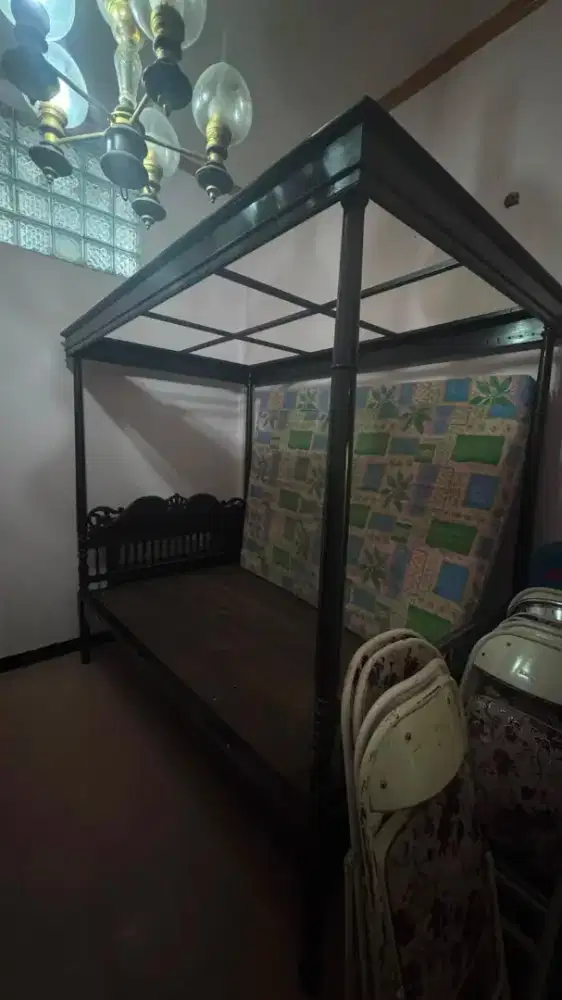 Wooden antique bed vintage