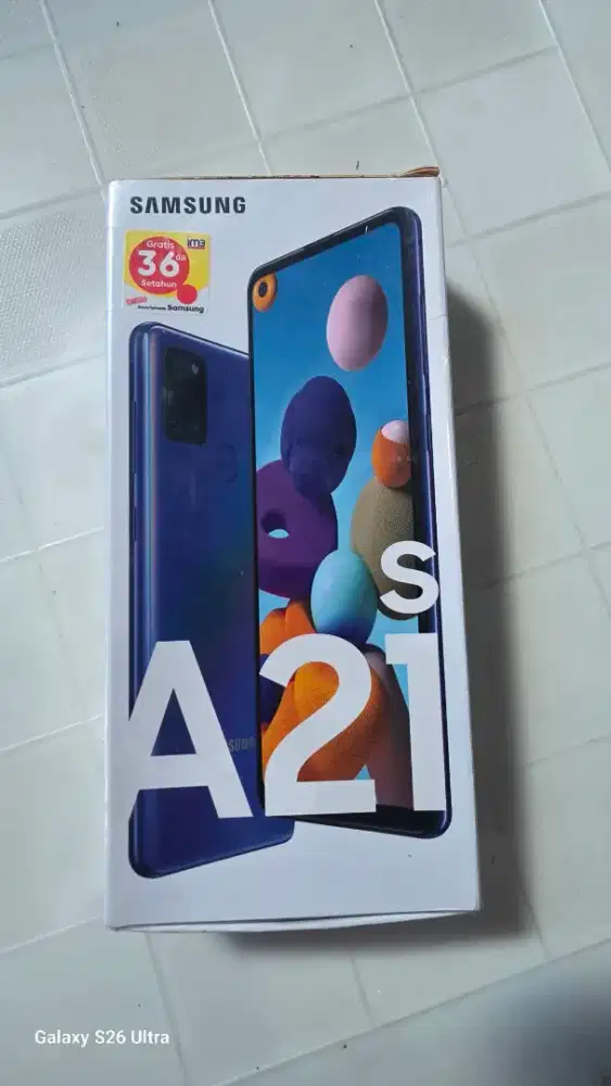 Samsung A21s warna biru lengkap