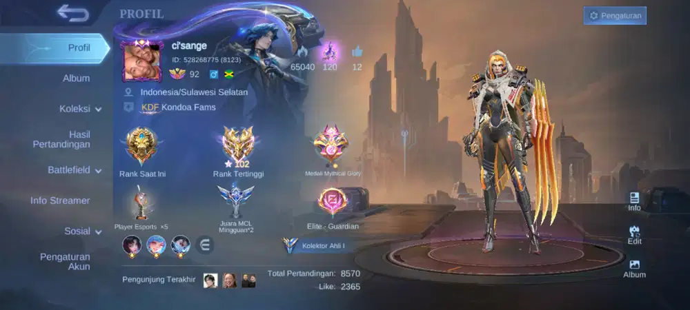 DI JUAL ACOUNT MOBILE LEGEND Rp.800.000