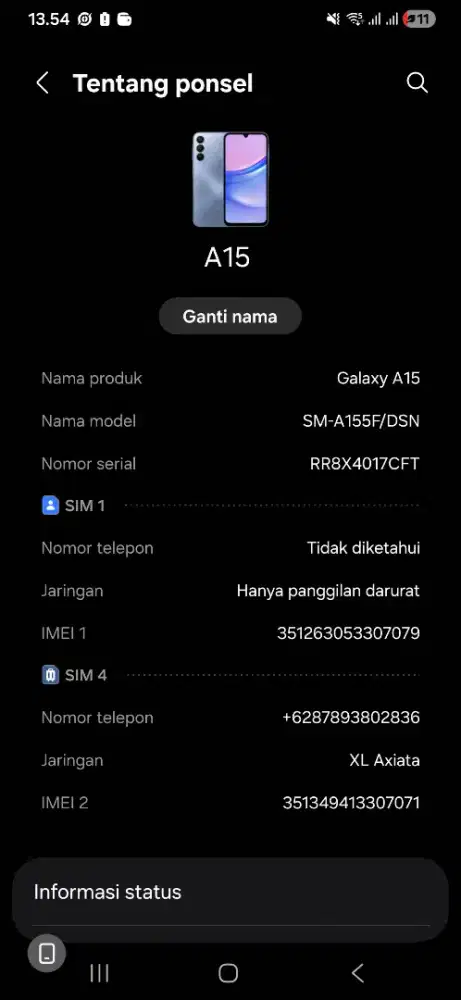 Dijual Samsung A15