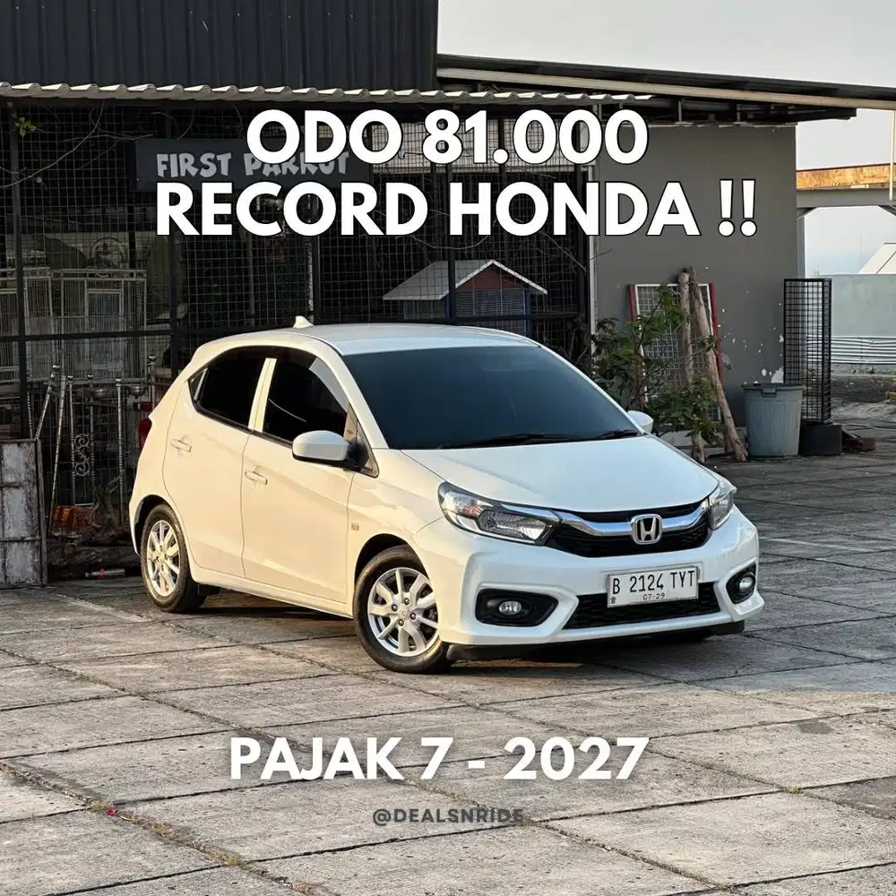 ODO 81.000 RECORD !! PAJAK 7/2027 HONDA BRIO E CVT 2019 SIAP PAKAI