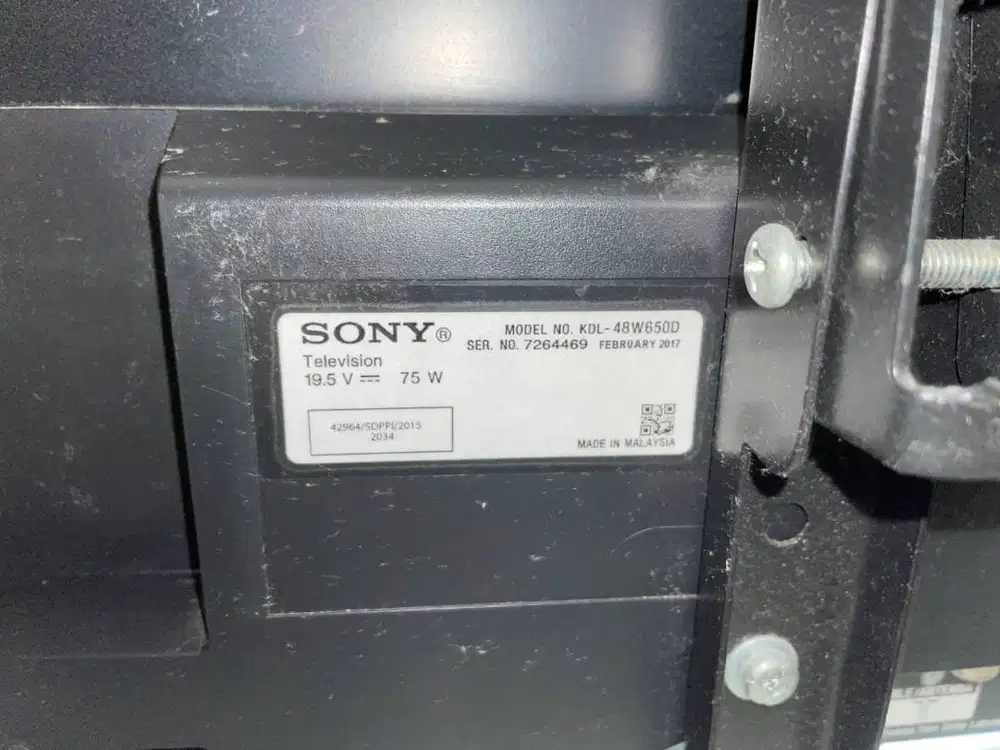 1 unit SONY KDL 48W650D TV LED RUSAK