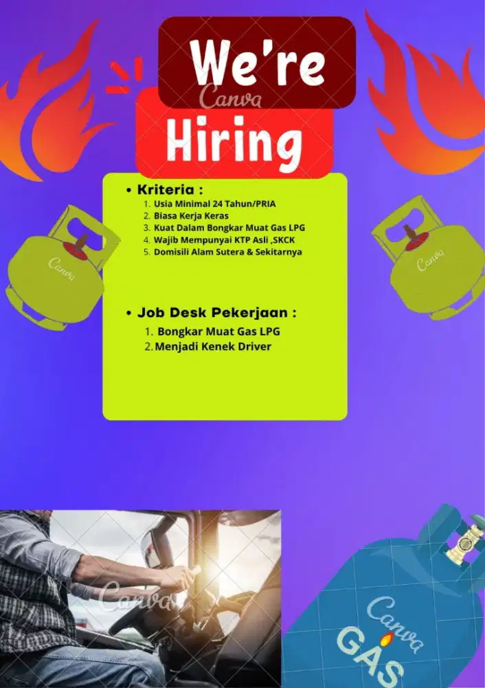 Lowongan Kenek Gas LPG