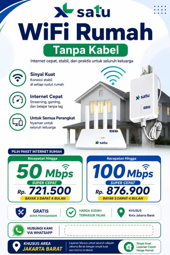 Pemasangan WiFi tanpa ribet