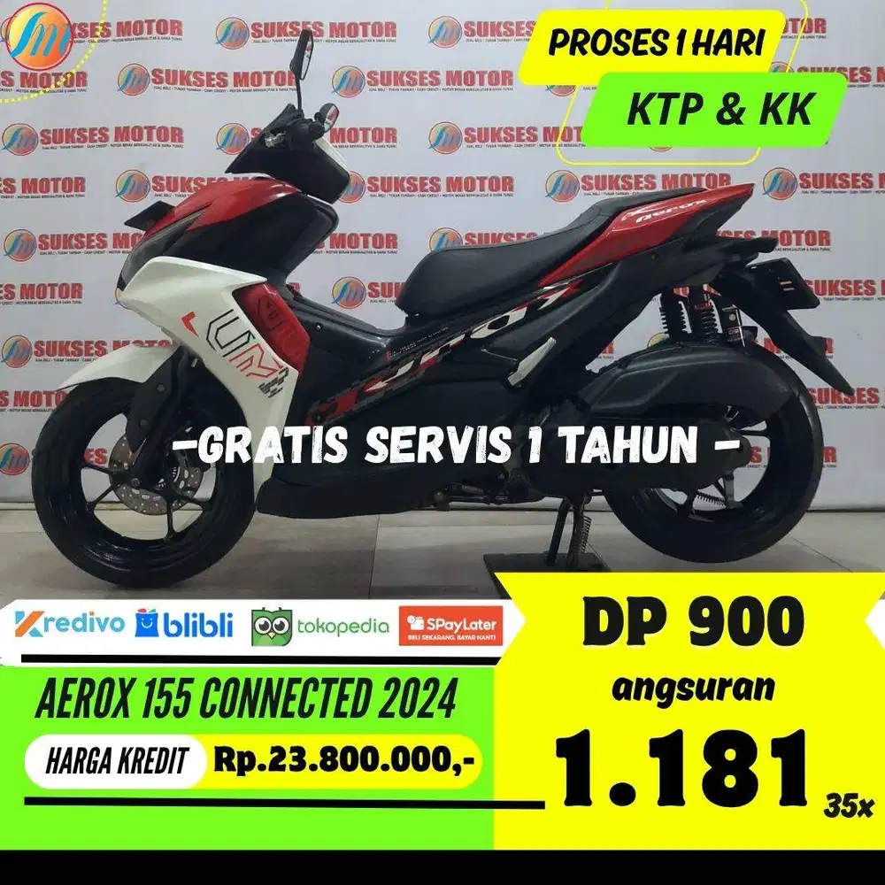 DP HANYA 900RIBU YAMAHA AEROX 155 CONNECTED 2024 ANGSURAN TERJANGKAU