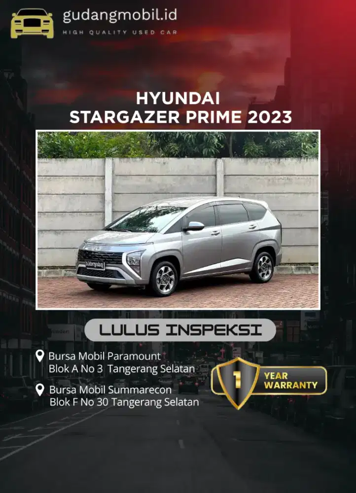 Low KM ! Hyundai Stargazer Prime 2023 Unit Istimewa