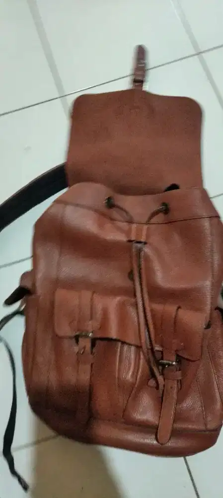 Jual tas ransel kulit asli