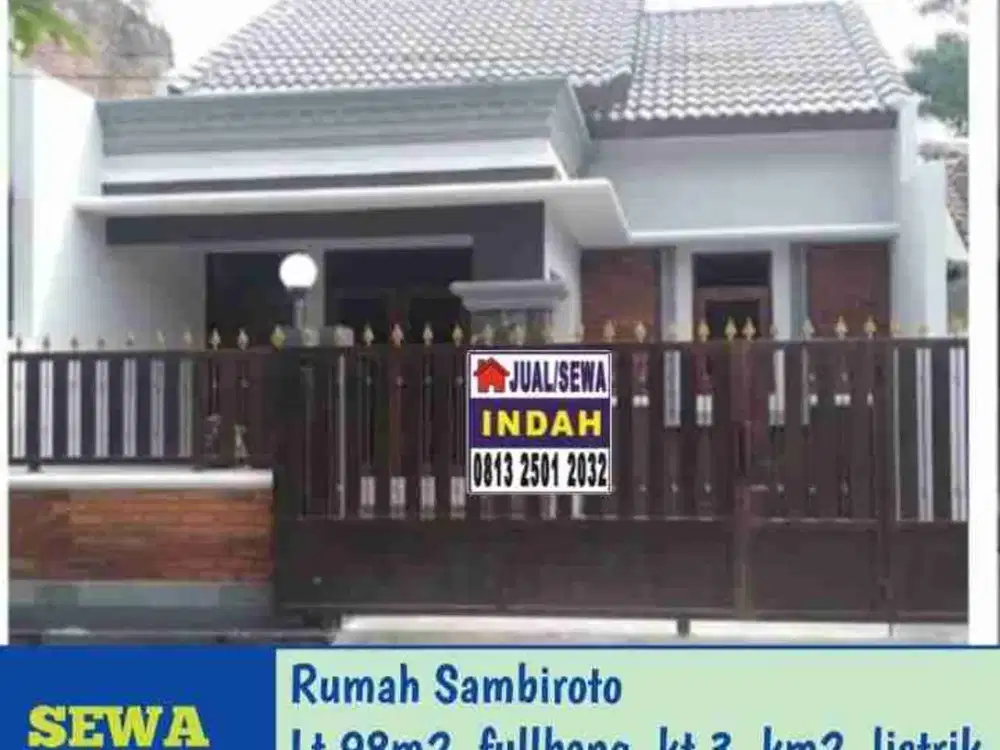 Disewakan rumah full furnish bulanan di Sambiroto Semarang
