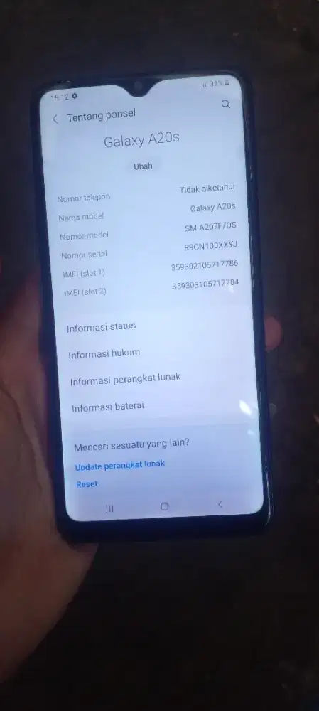 Samsung A20s ram 4/64