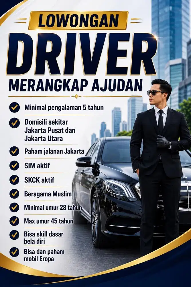 Lowongan Driver rangkap ajudan