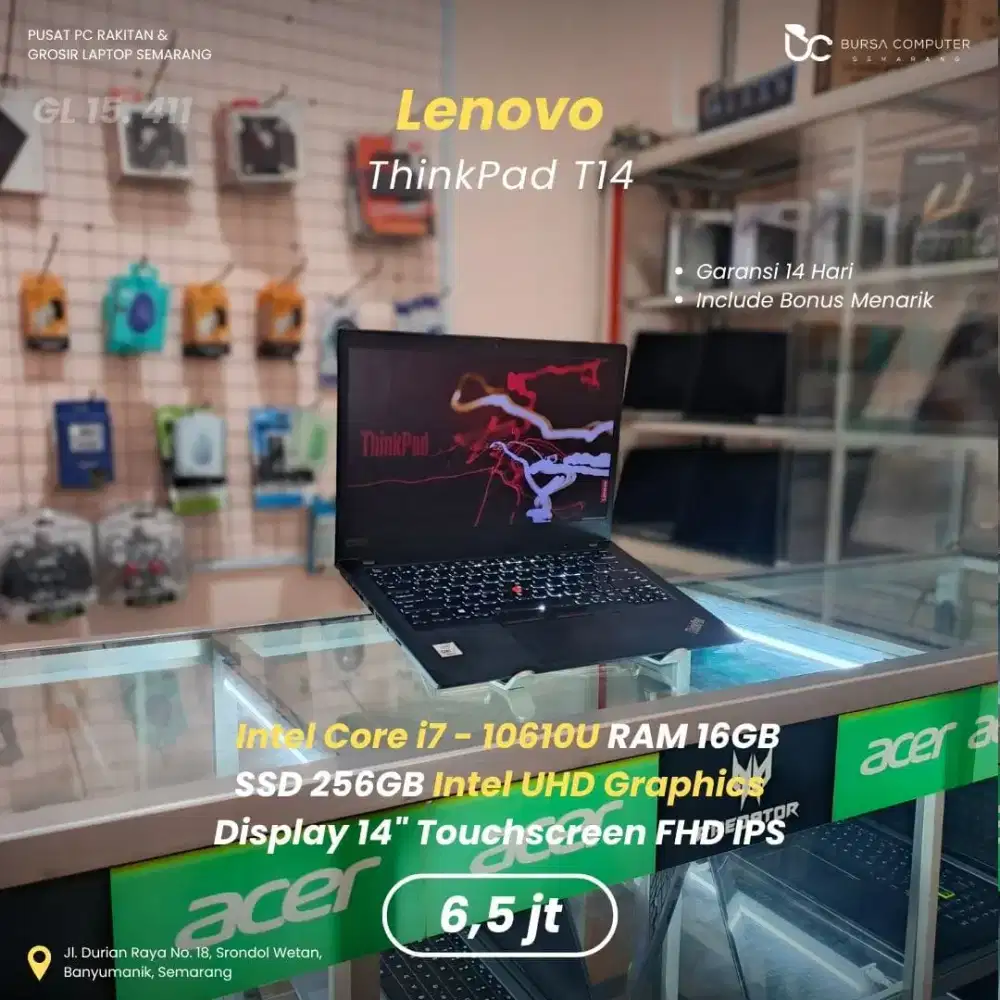 LENOVO Thinkpad T14 | Core i7 10610U 16GB 256GB