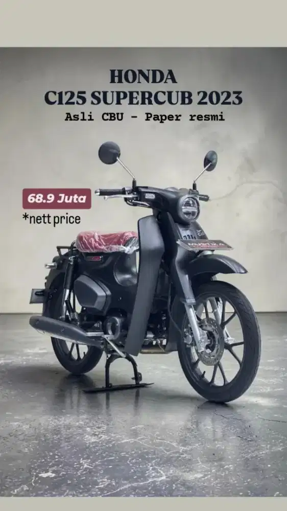 Odo 7rb Istimewa!!Honda C125 super cup 2023 Pajek Baru Mulus-Mustika
