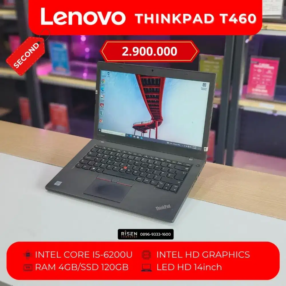 LENOVO THINKPAD T460 Intel Core I5-6200U RAM 4GB SSD 120GB HD 14inch