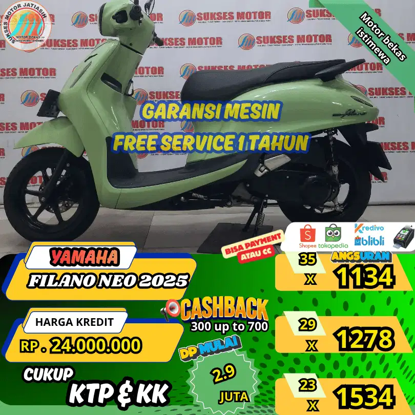 YAMAHA FILANO NEO 2025 DP&ANGSURAN TERMURAH SYRTKTP&KK(SUKSESMOTOR)