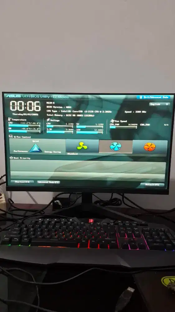 Pc cpu komputer monitor core i3