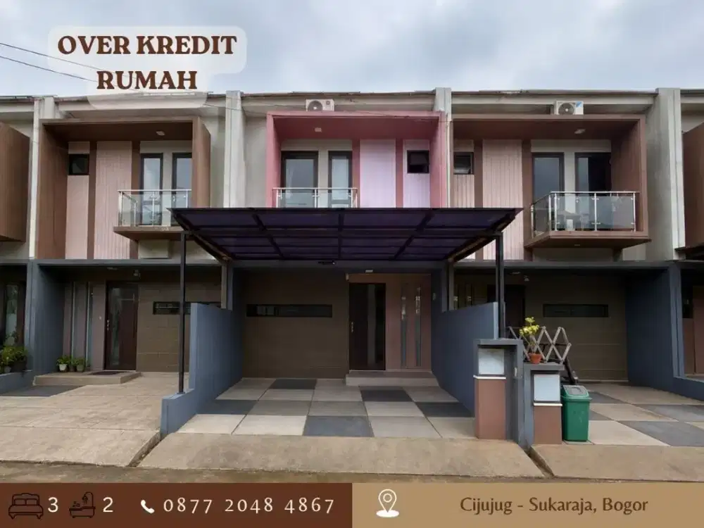 Jual OVER KREDIT Rumah sdh Renov 98JT di Graha Laras Sentul dkt Tol
