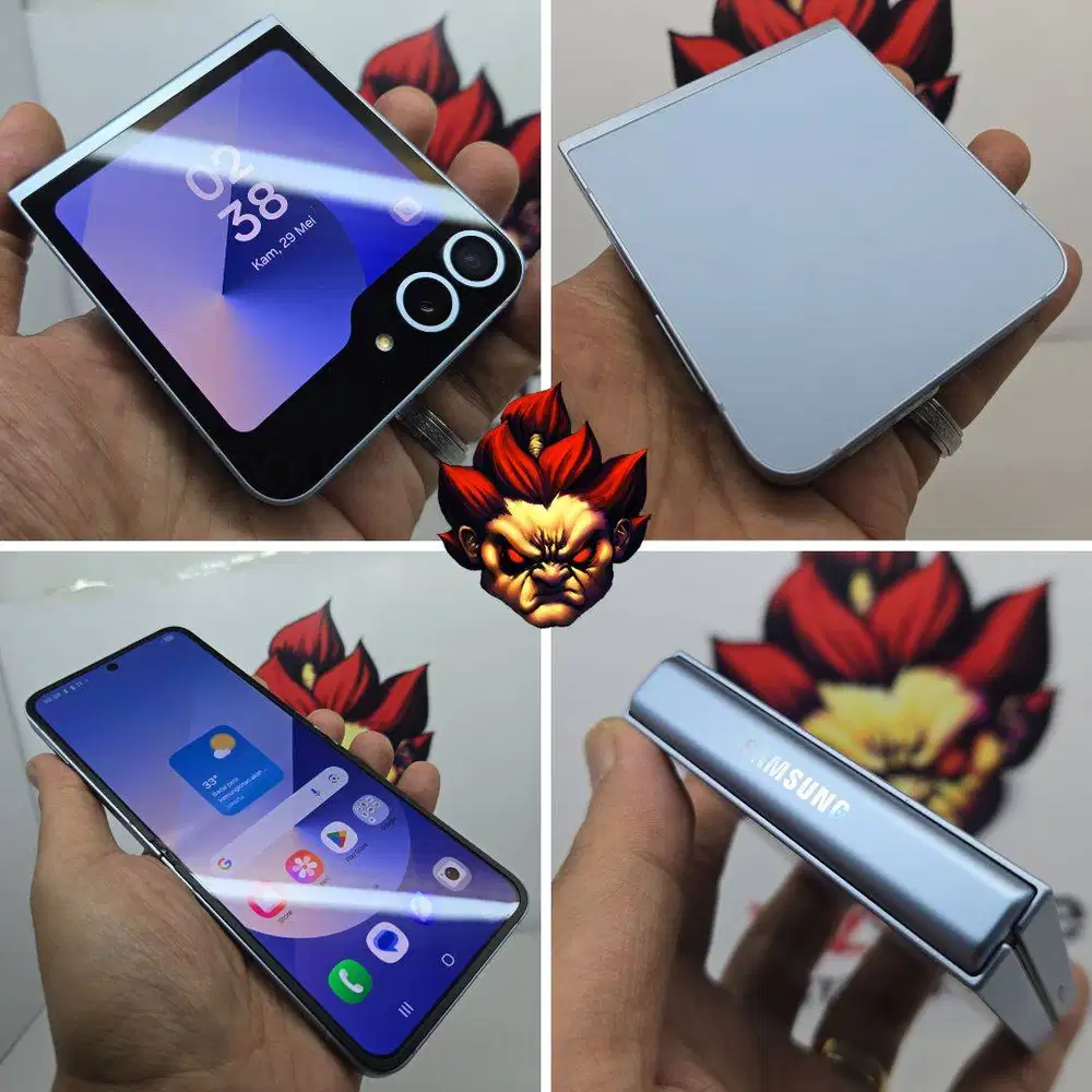 SIAP COD Mulus : Samsung Z Flip 6 Blue (B)  SEIN Resmi No Minus