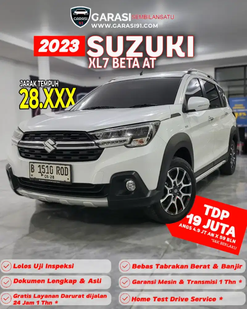 ‼️[ TDP 19 Jt ] ‼️Suzuki XL7 Beta 1.5 At 2023 ( low km )