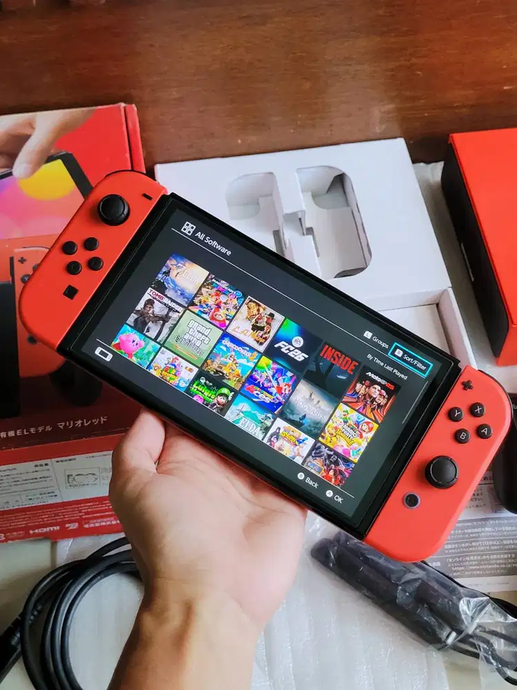 Nintendo Switch OLED 512GB Super Mario Red Edition Full Games Fullset