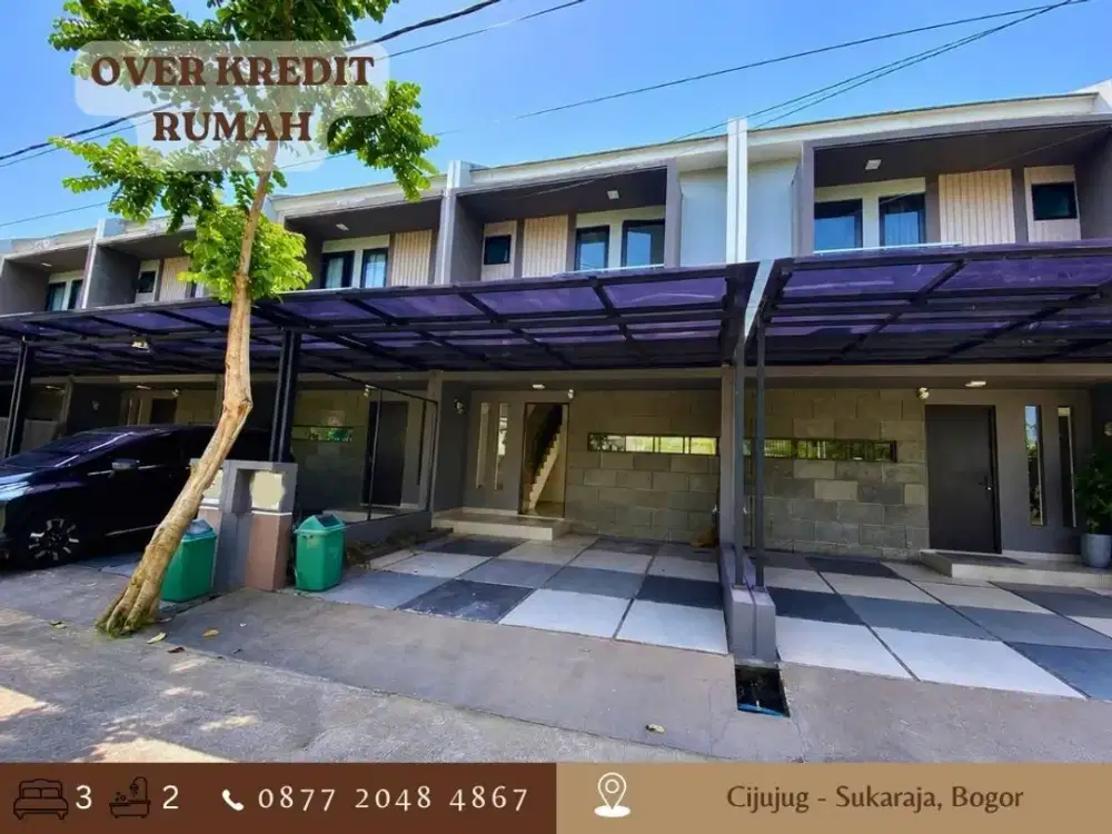 OVER KREDIT Rumah 2LT 98JT dkt Pemda Cibinong Bogor di Graha Laras Sentul