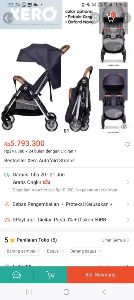 Stroller xero autofold