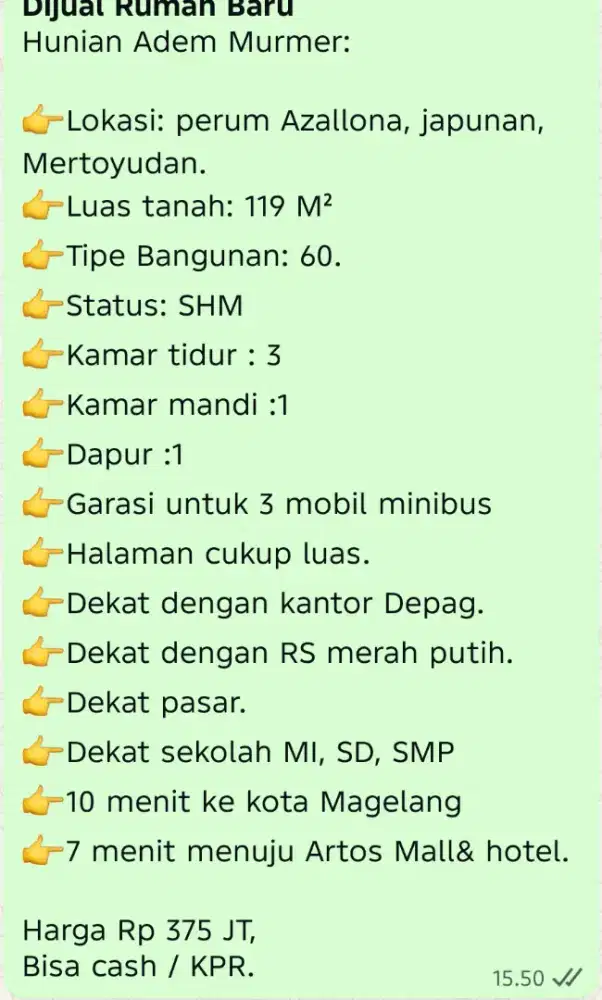 Dijual rumah Baru