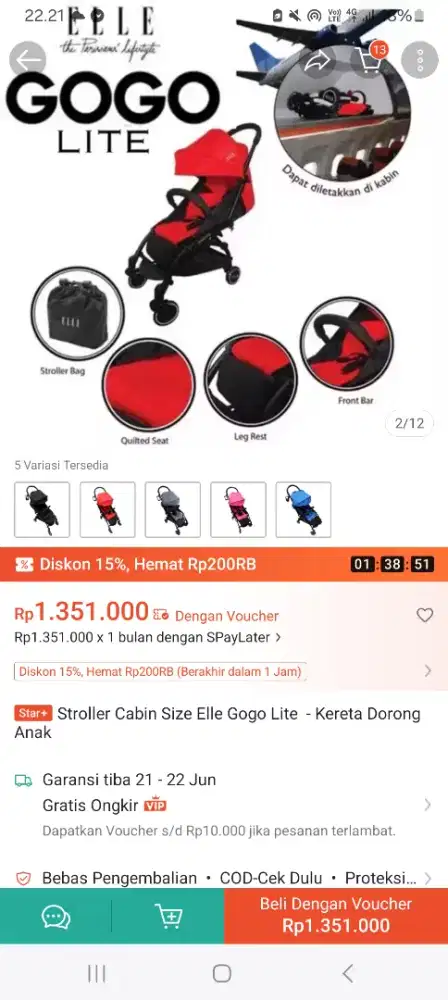 Stroller gogo lite mirip yoyo