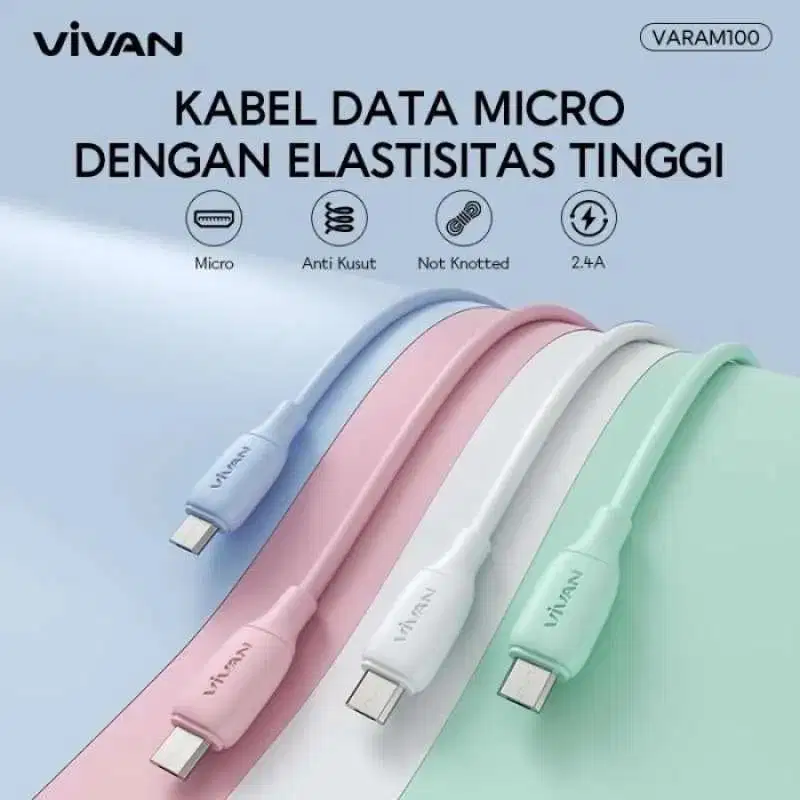 KABEL DATA VIVAN VARAM100 USB-A TO MICRO USB