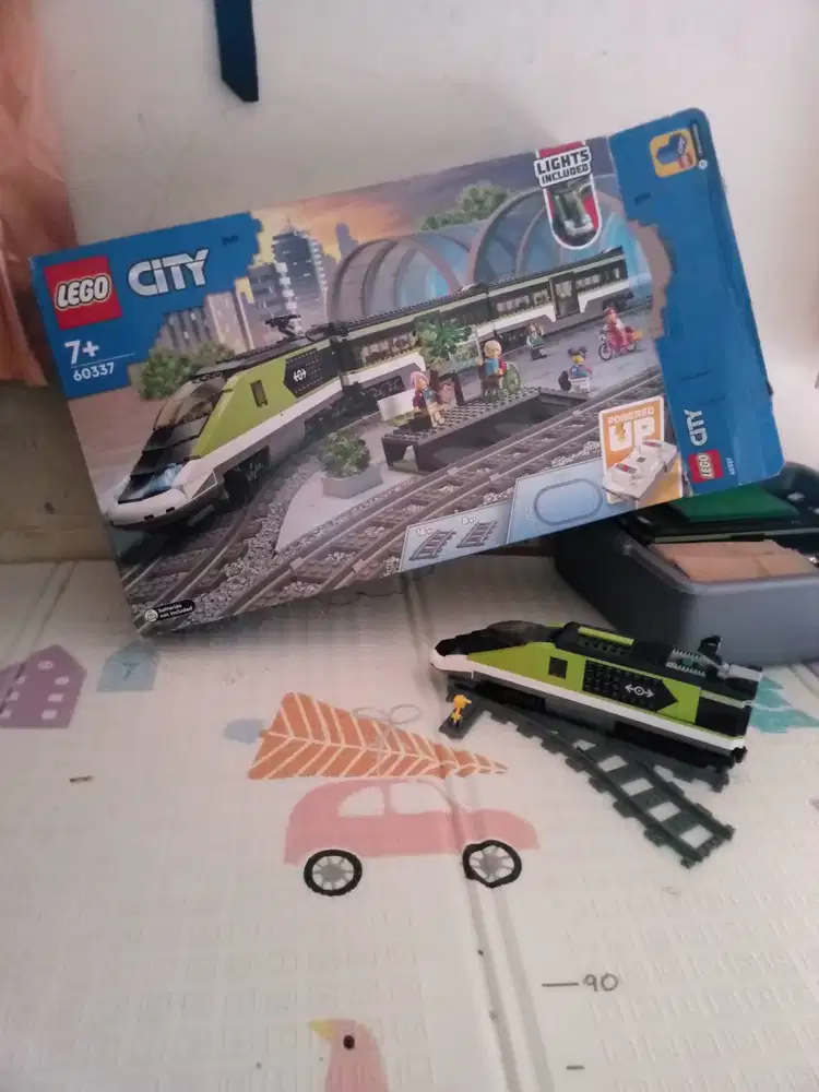 Lego kereta listrik remote control lengkap full