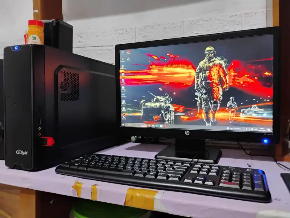 Pc gaming roblox / intel core i5 + ram 8gb + monitor 20inch HP fullset