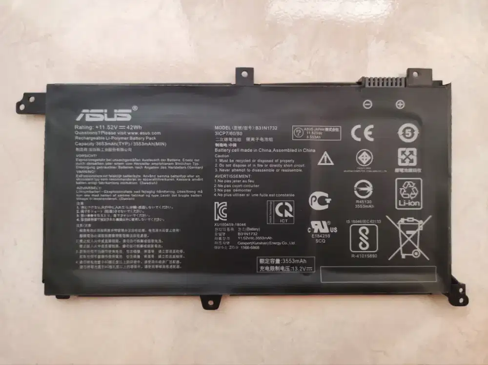 Baterai Laptop ASUS S14 S430/X430/X430UN (B31N1732)