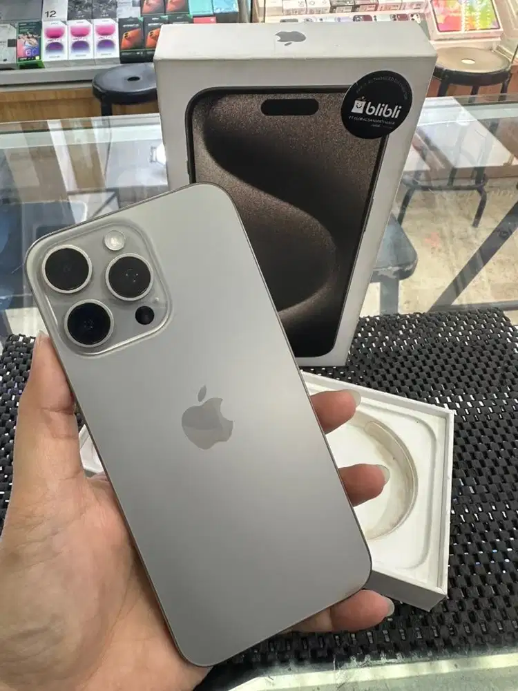 IPhone 15Pro Max 256GB Natural Ex Garansi Resmi Mulussss