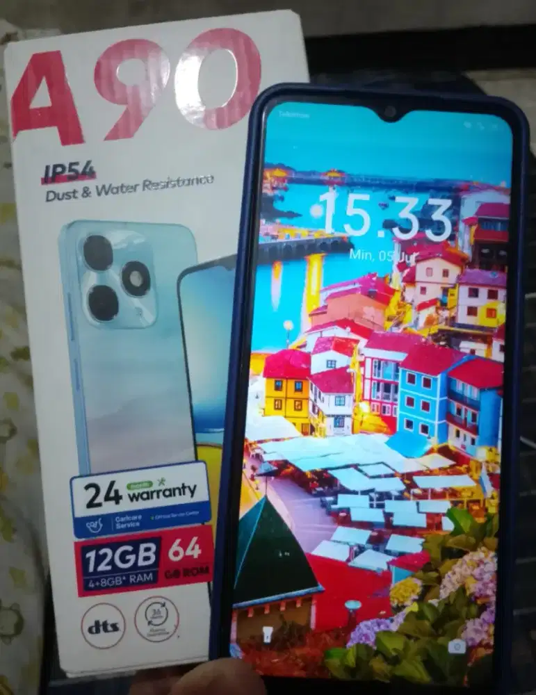 Hp Itel A90 Ram 4GB(+8GB) Rom 64GB
Baterai 5000mAh,