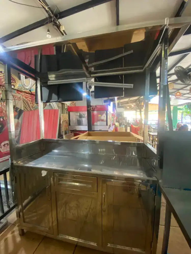Jual cepat, Rombong stand makanan stainless. Rp.5.500.000,-