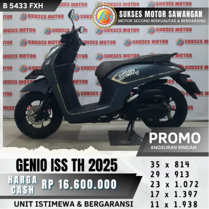 HONDA GENIO ISS TH 2025 ISTIMEWA MULUS BISA CASH KREDIT BERGARANSI