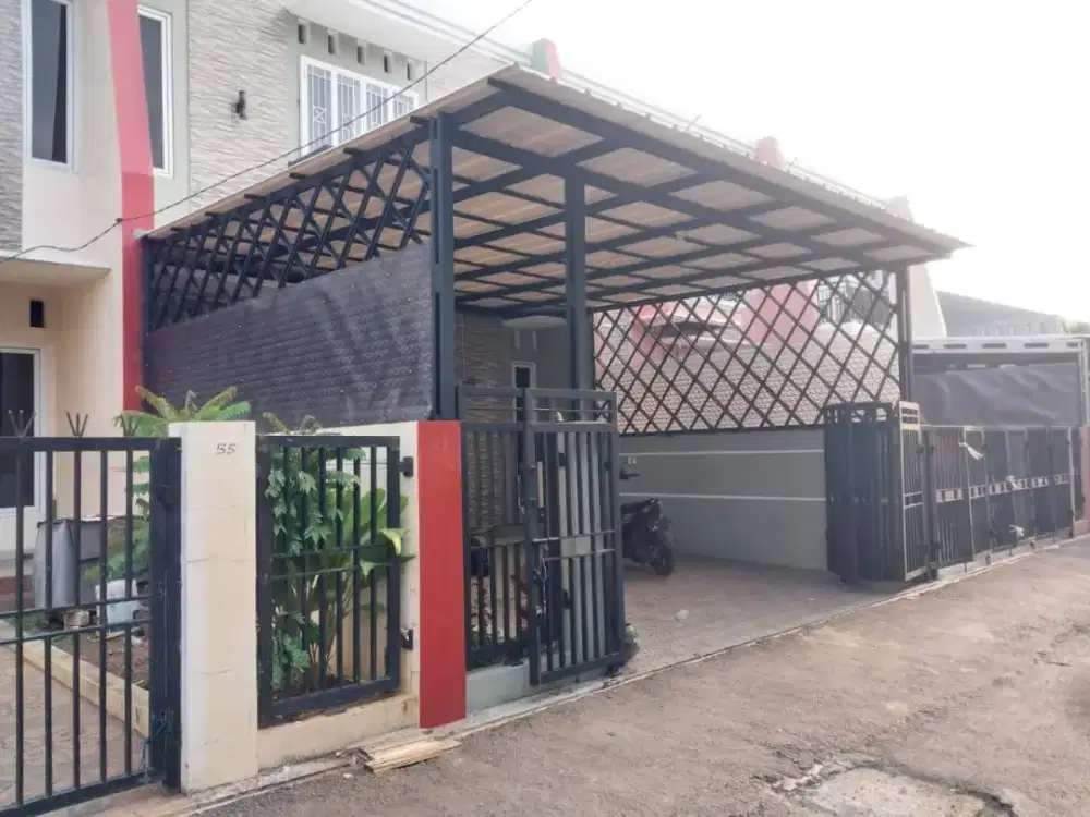 Kanopi pelapon PVC aldreron terpasang atap bacor siap terima pesanan