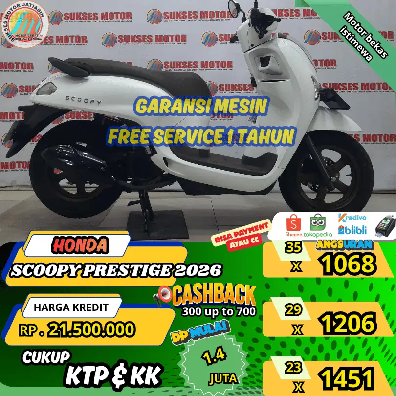 HONDA SCOOPY PRESTIGE 2026 DP&ANGSURAN TERMURAHSYRTKTP&KK(SUKSESMOTOR)