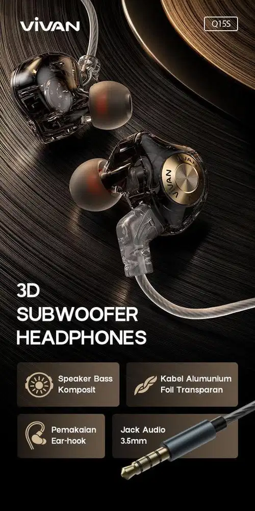 earphone kabel vivan q15s