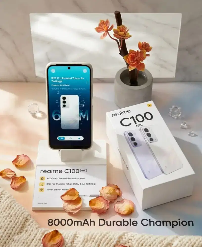 REALME C100 NFC HP GAMING TERBAIK IP69PRO TAHAN AIR BATRAI JUMBO