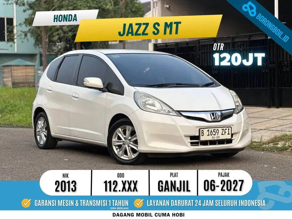 HONDA JAZZ S MANUAL 2013 PUTIH LOW KM SUPER ISTIMEWA
