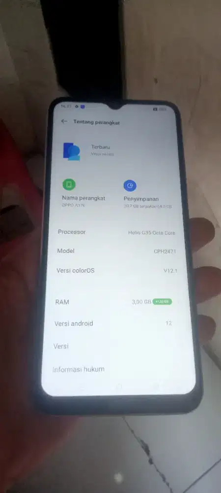 OPPO A17K RAM 3+4/68GB.LCD MULUS.BAKDOR MULUS.SESUAI GAMBAR
