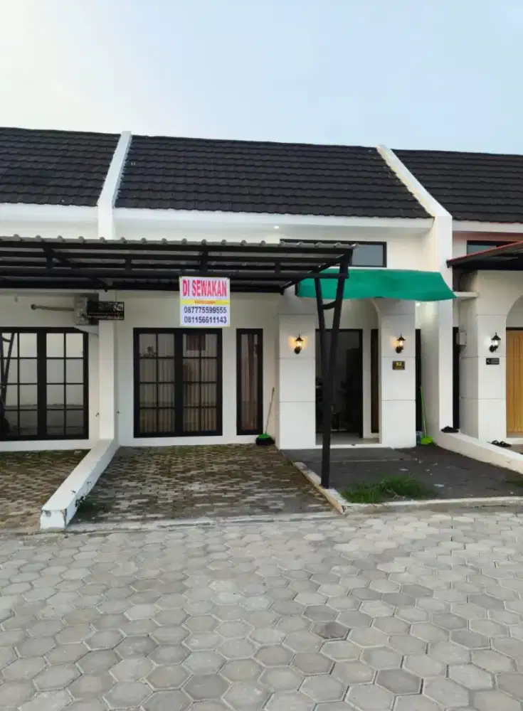 Di sewakan unit cluster baru di tengah kota view sawah & merapi
