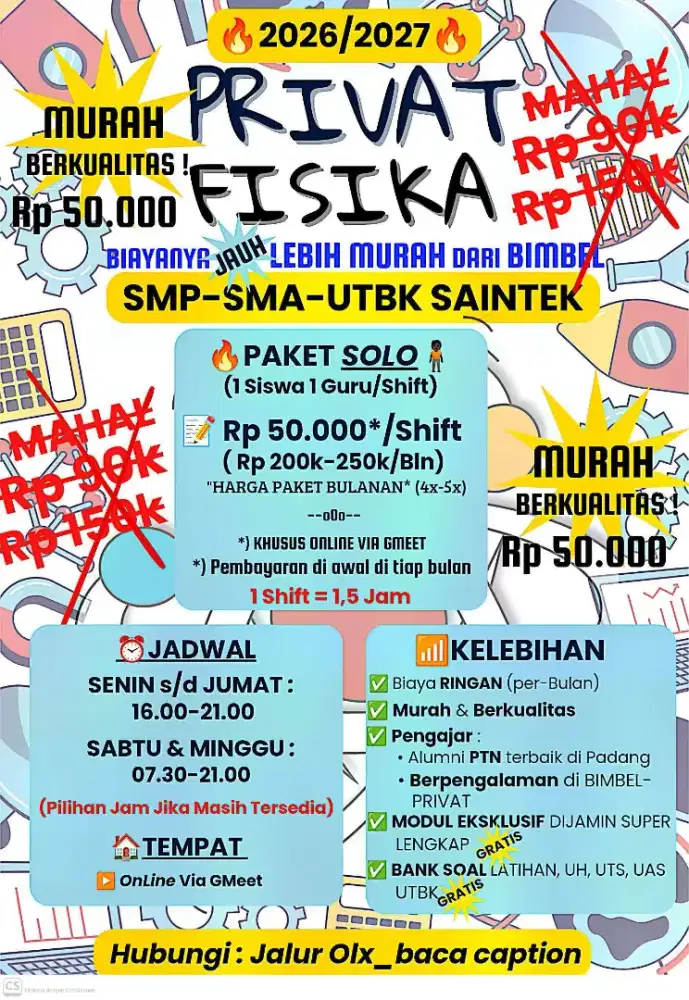 Les Privat Fisika Murah Berkualitas