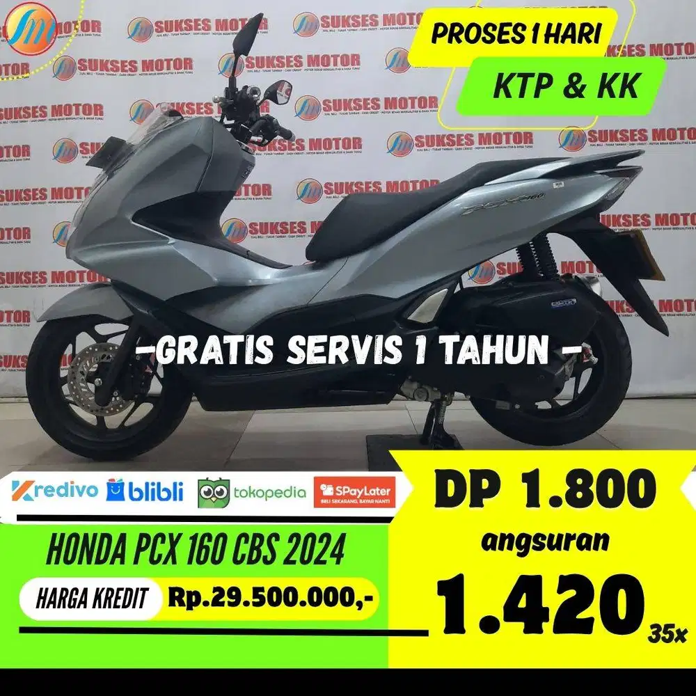 DP 1,8JUTA HONDA PCX 160 CBS 2024 ANGSURAN TERJANGKAU BERGARANSI