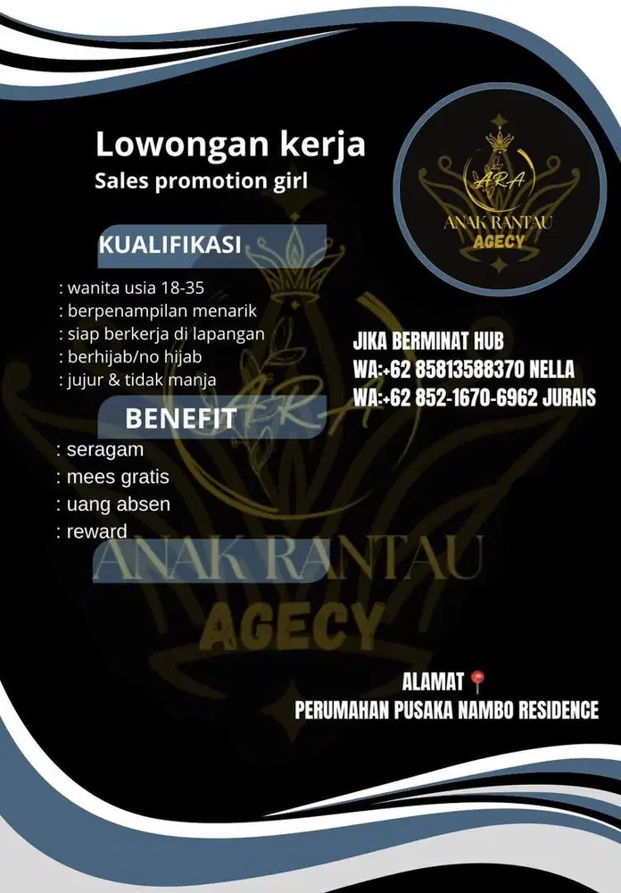 lowongan kerja kusus perempuan