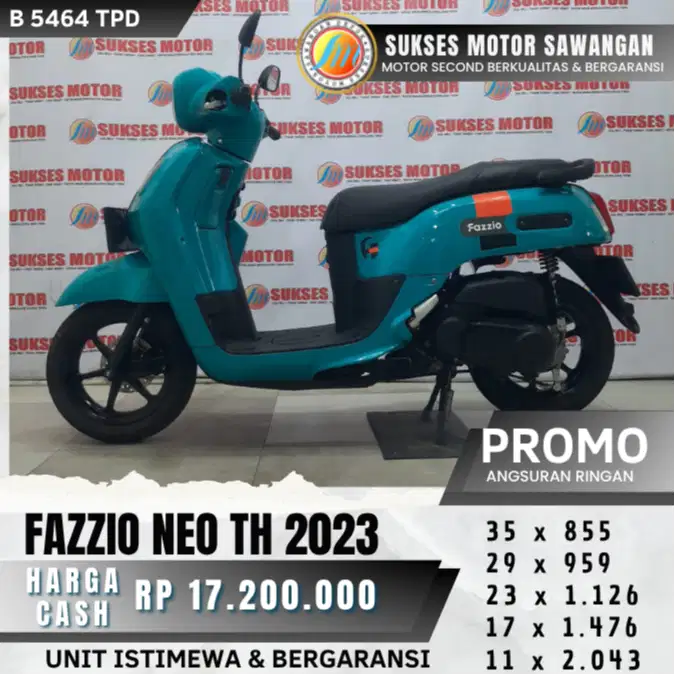 MULUS YAMAHA FAZZIO NEO TH 2023 UNIT ISTIMEWA BISA KREDIT BERGARANSI