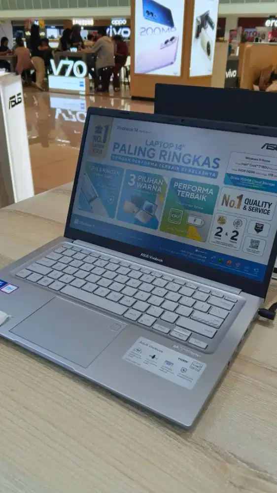 Cicilan laptop Asus Vivobook Intel corei3 ssd 512gb cuma pakai ktp